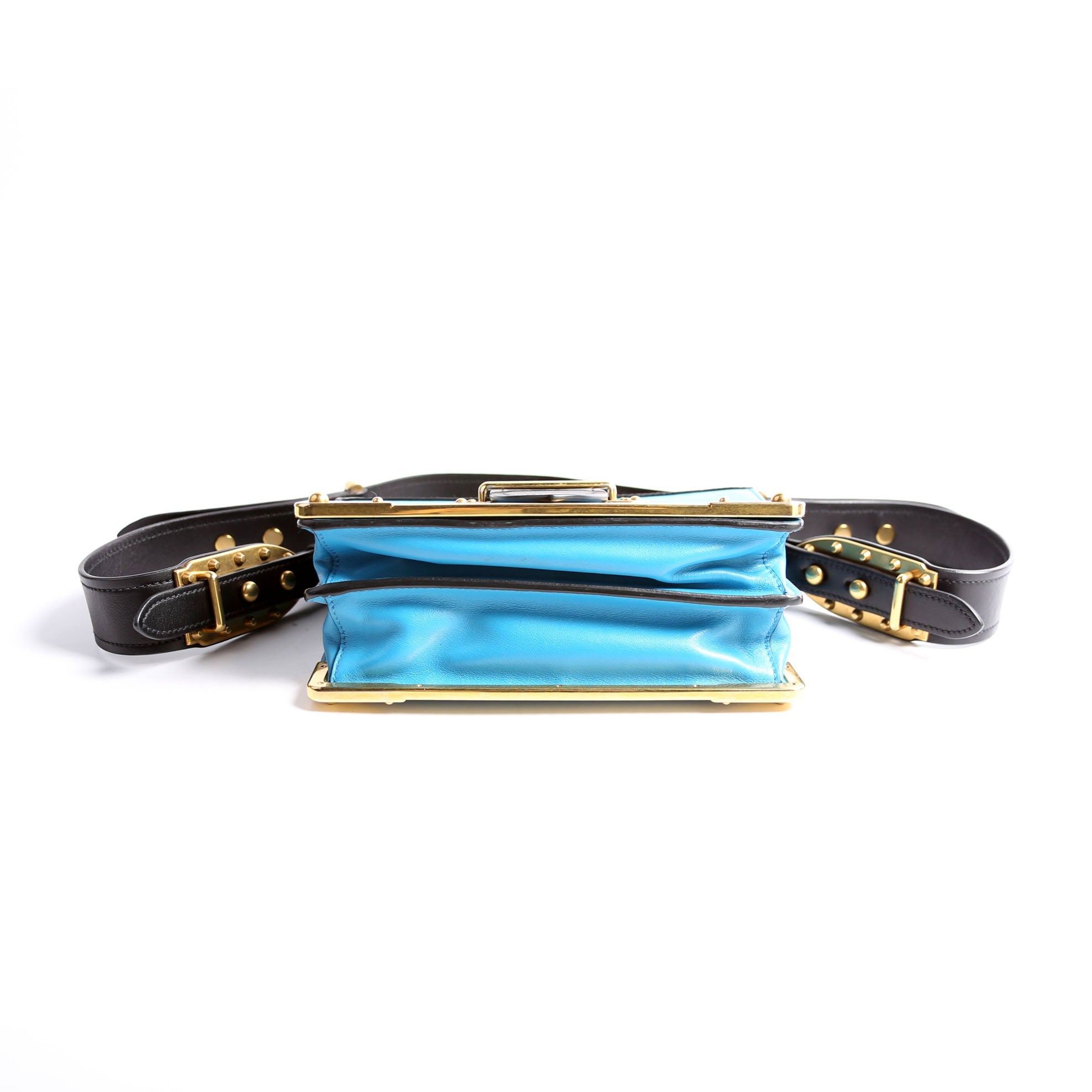 1BD045 Cahier Small Calfskin/Saff Black/Blue