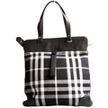 Stowell Roll-Up Canvas Tote Black/White