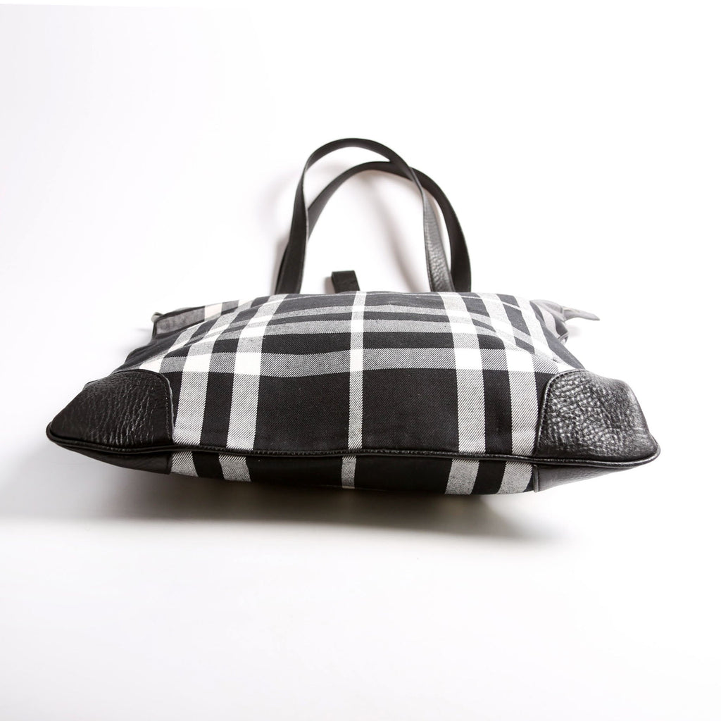 Stowell Roll-Up Canvas Tote Black/White