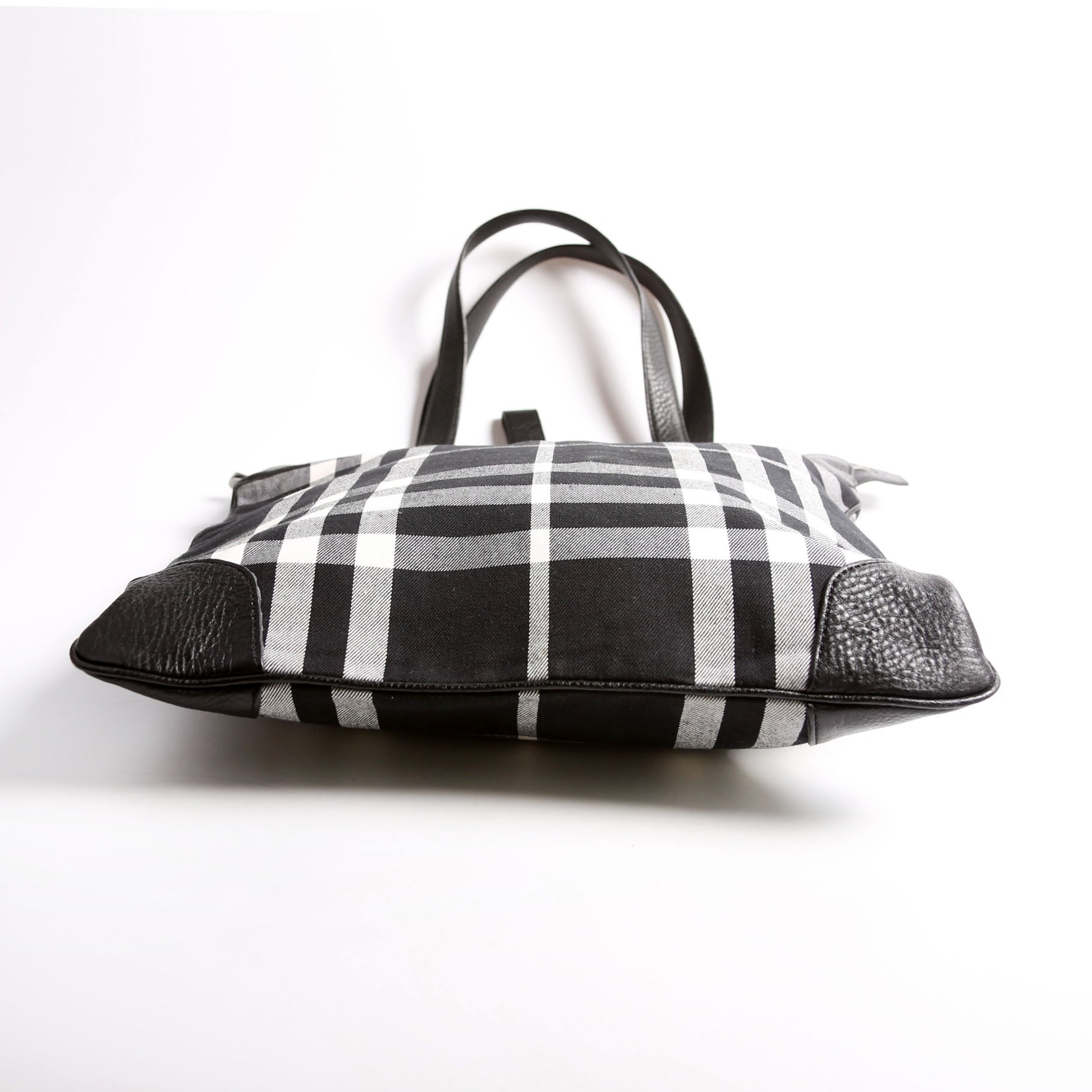 Stowell Roll-Up Canvas Tote Black/White