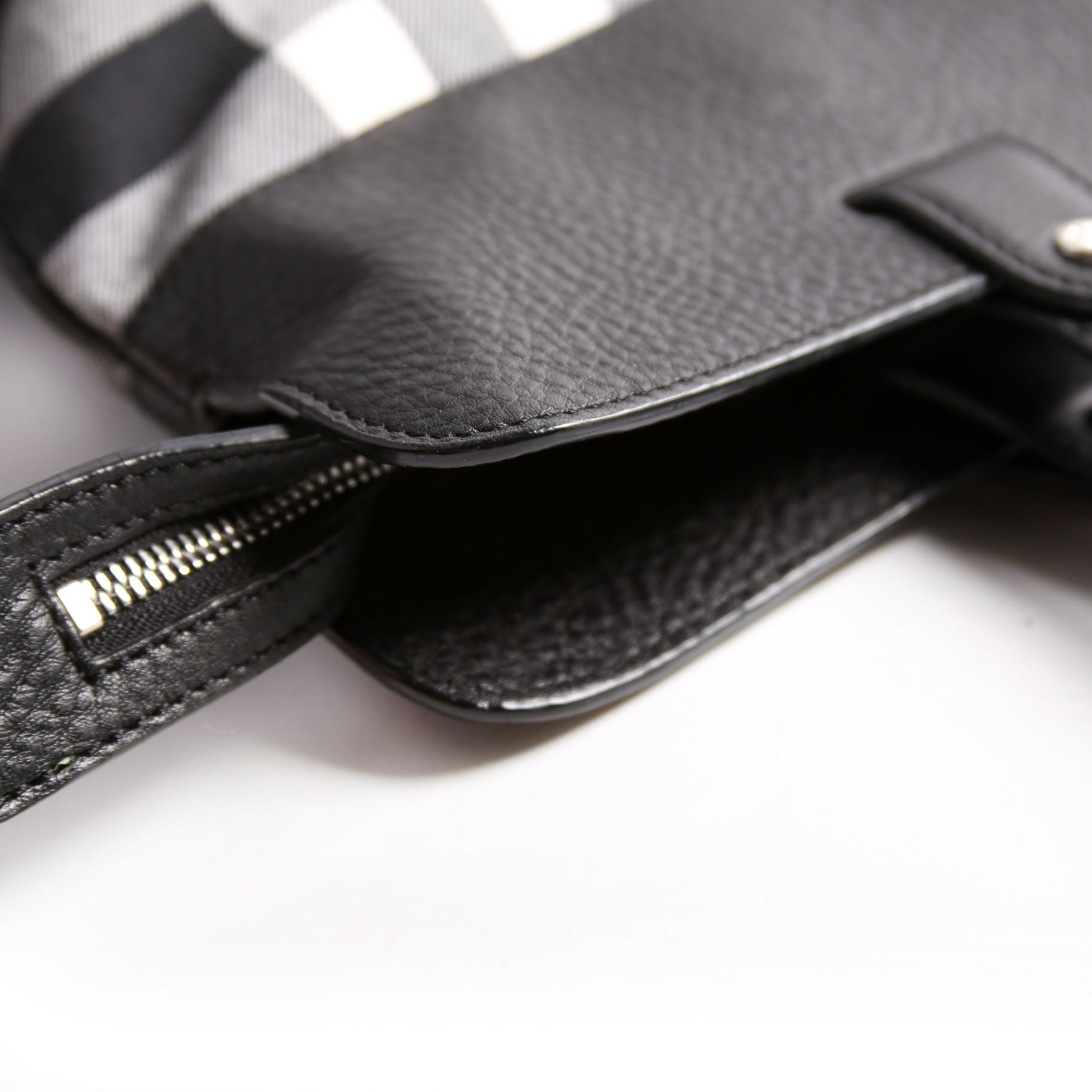 Stowell Roll-Up Canvas Tote Black/White