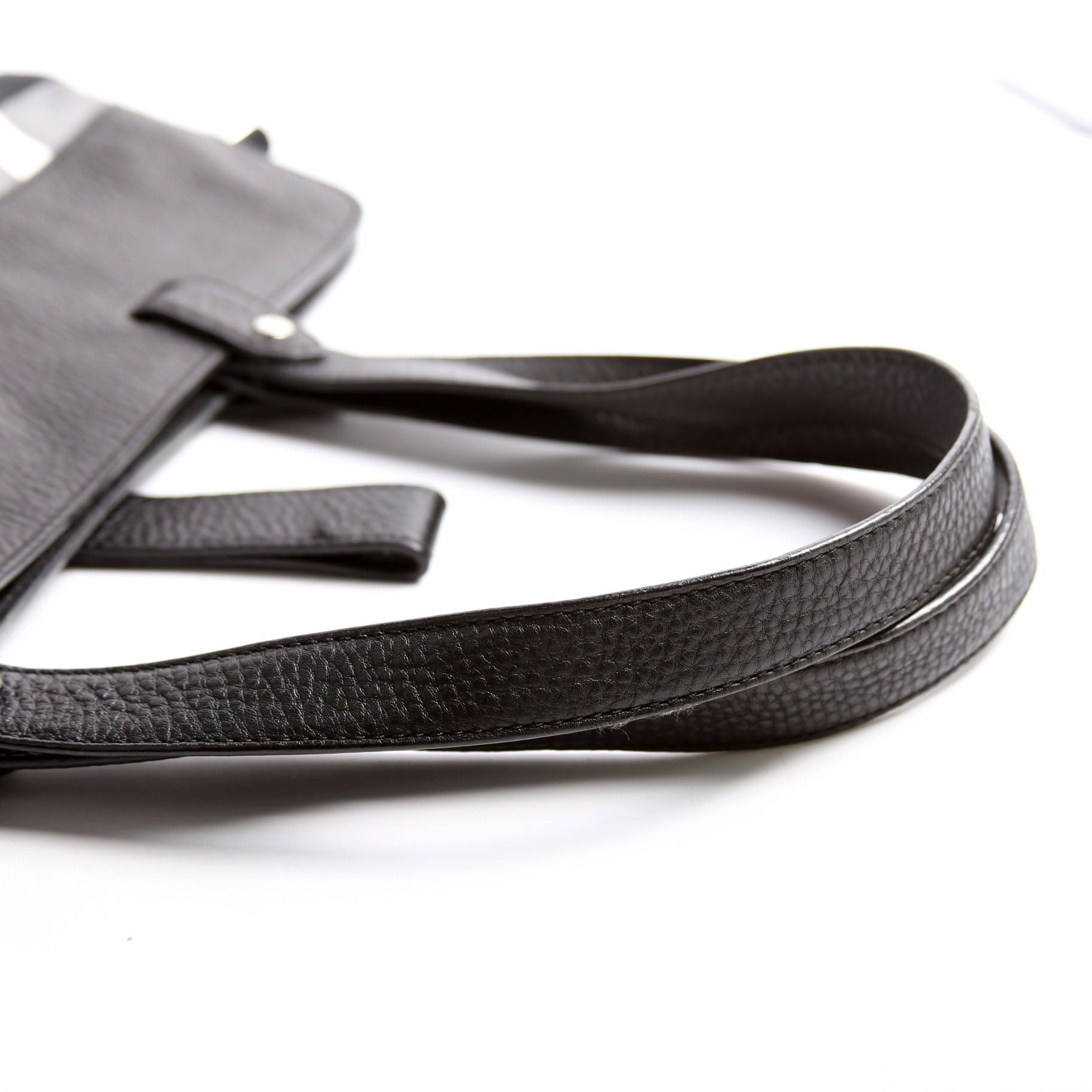 Stowell Roll-Up Canvas Tote Black/White