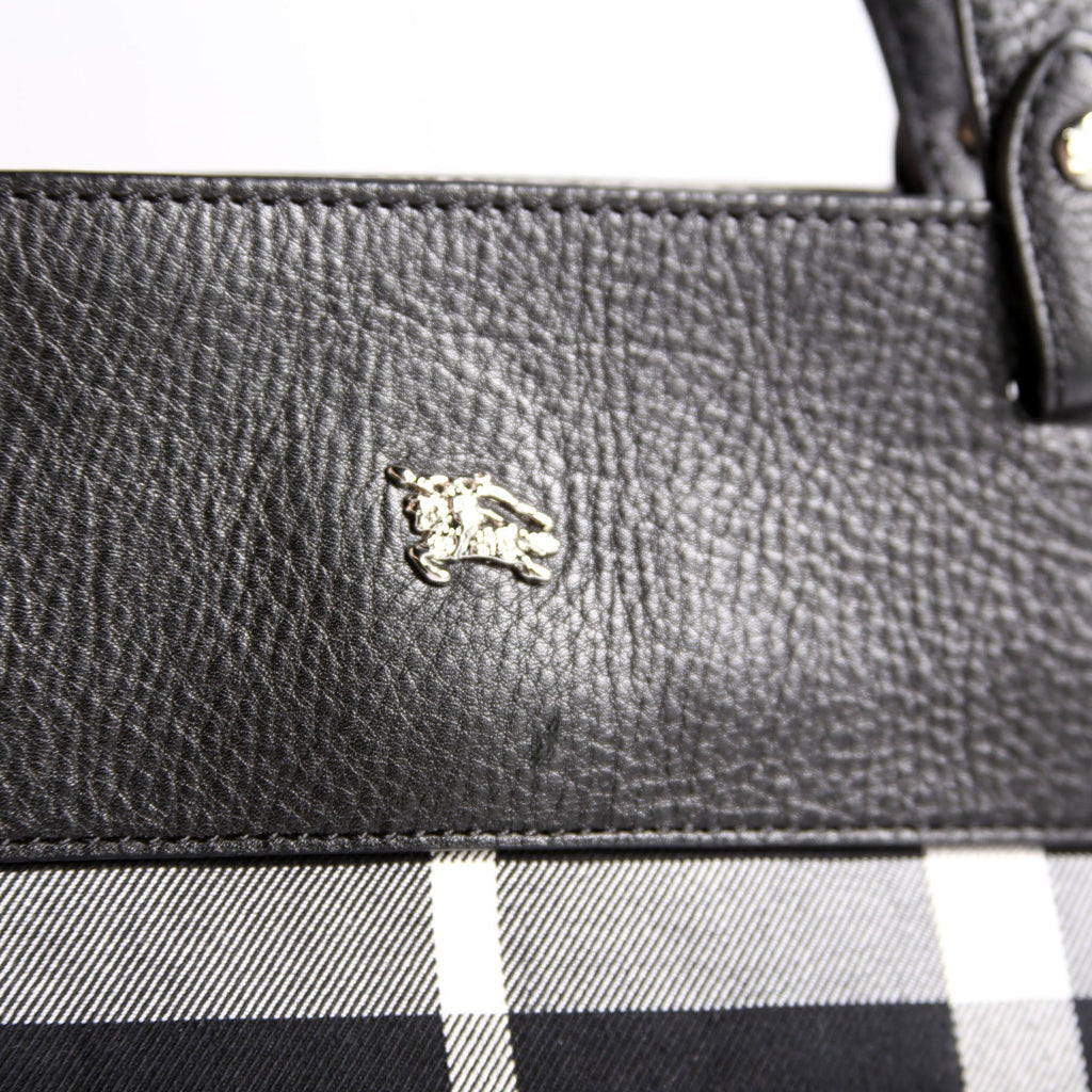 Stowell Roll-Up Canvas Tote Black/White