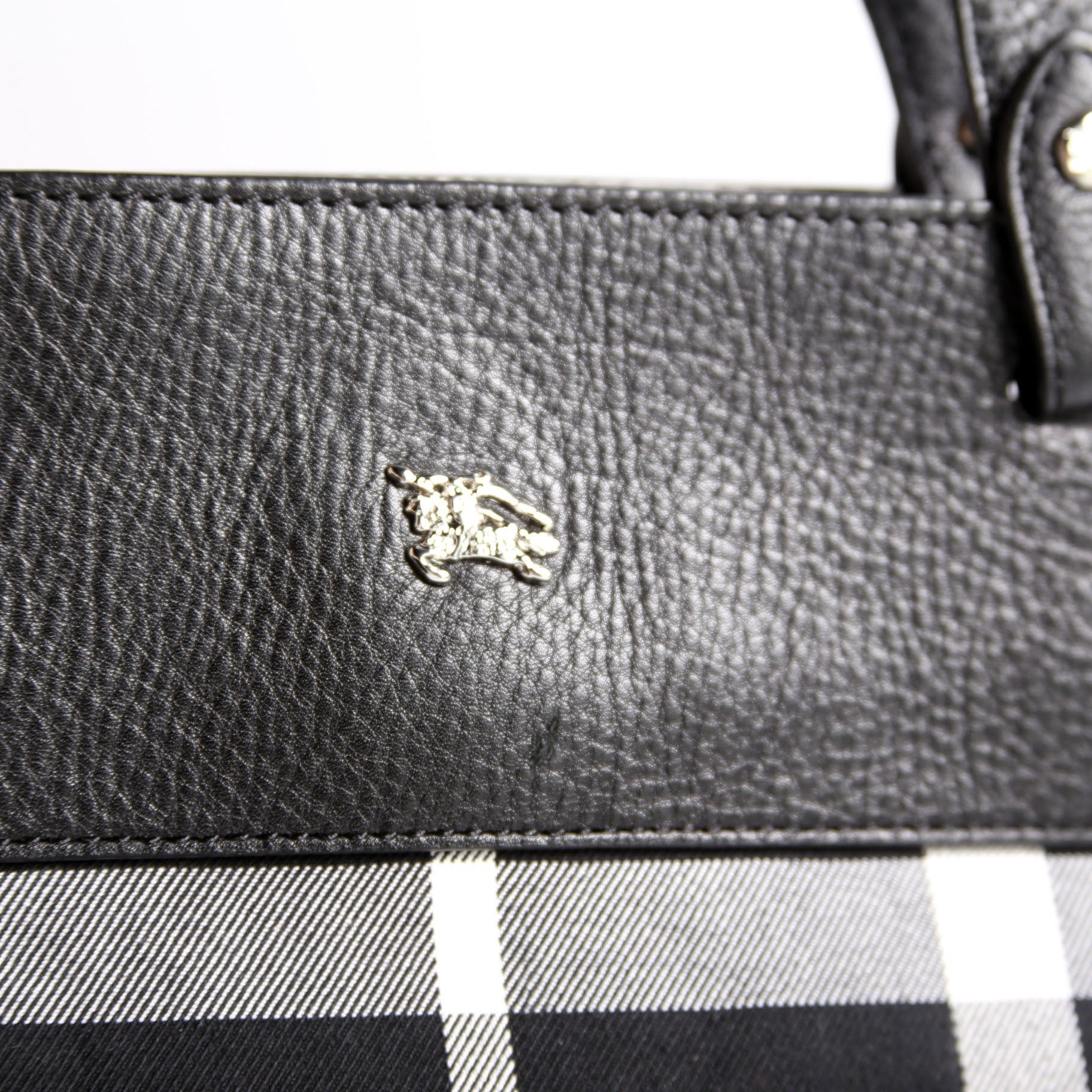 Stowell Roll-Up Canvas Tote Black/White
