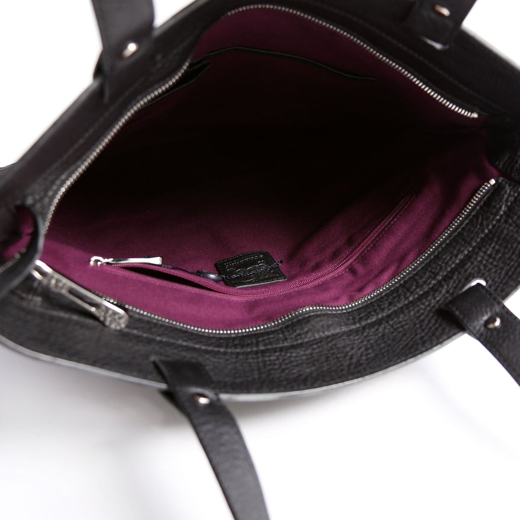 Stowell Roll-Up Canvas Tote Black/White