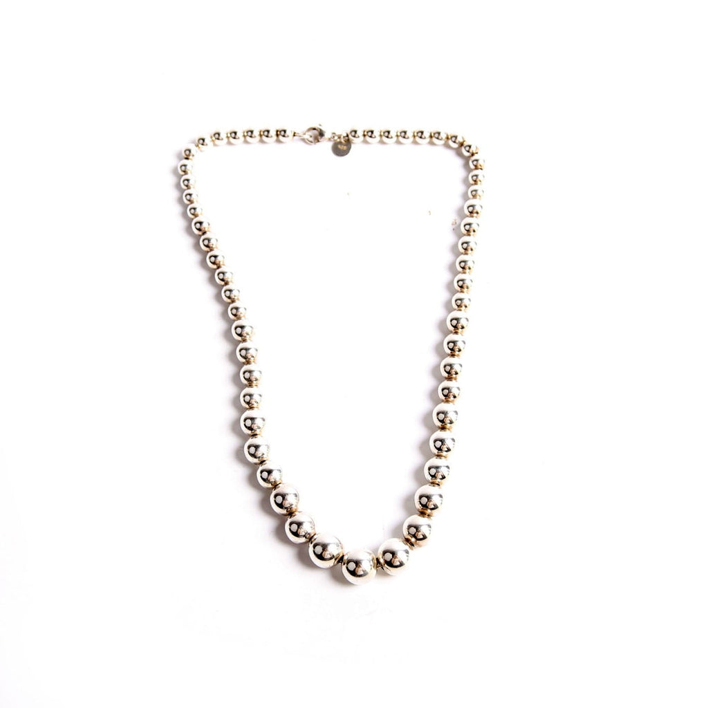 Tiffany Hardware Graduated Ball Necklace 925