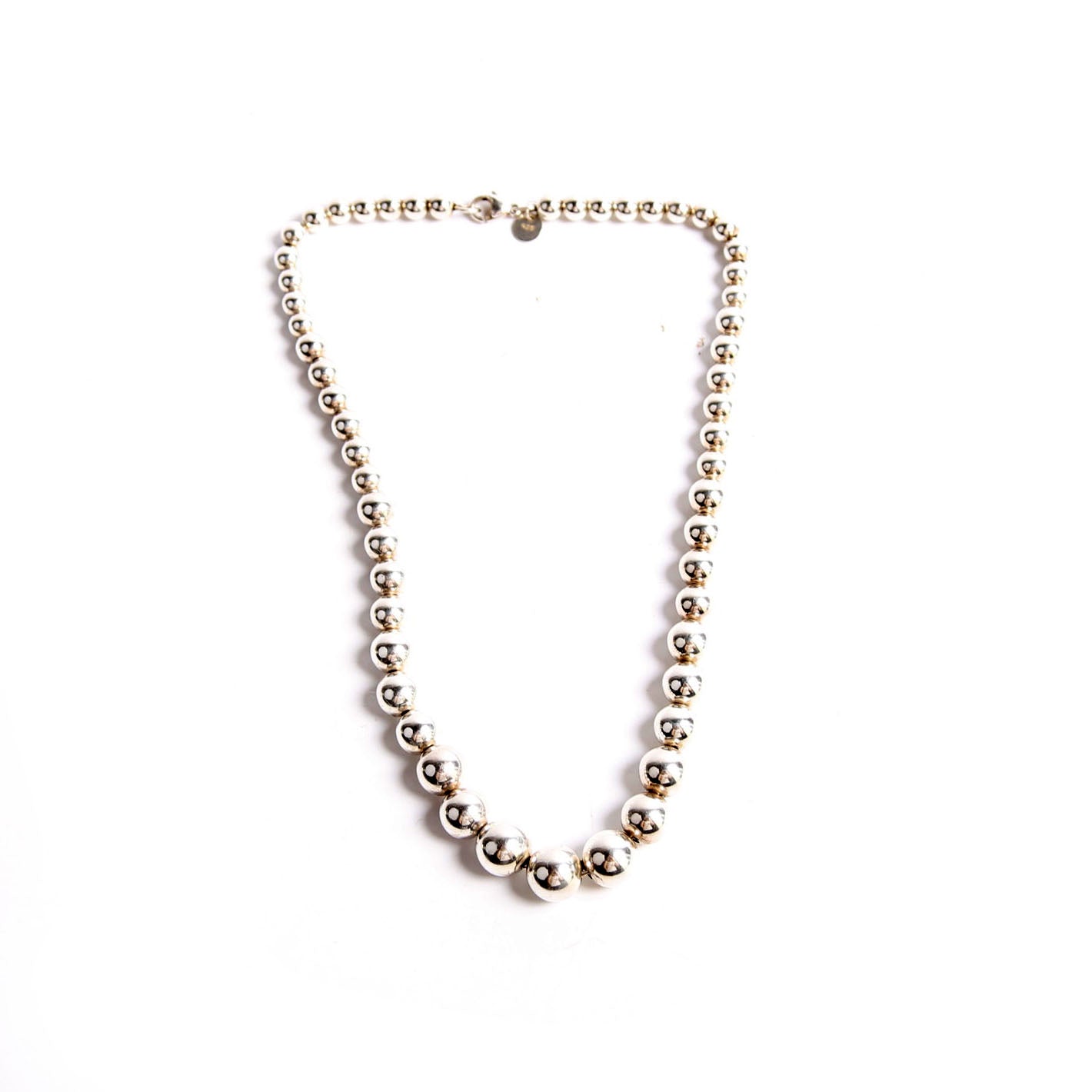 Tiffany Hardware Graduated Ball Necklace 925