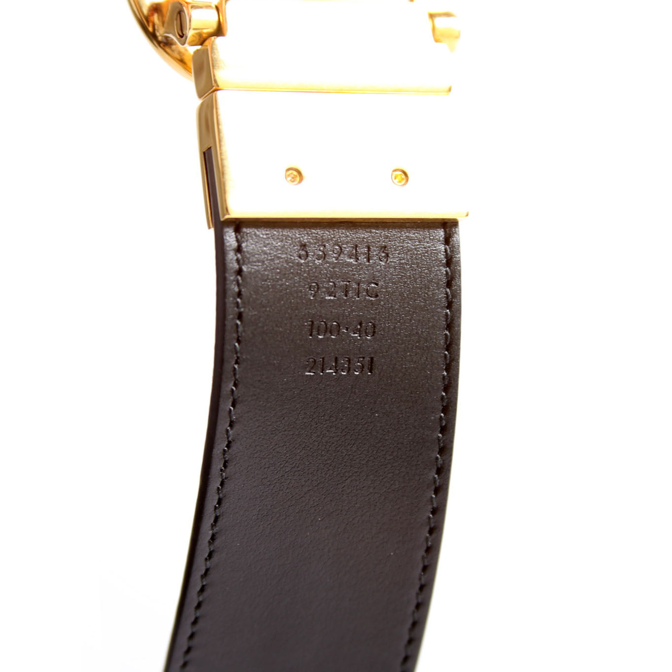 659416 GG Marmont Reversible Supreme/Leather Belt Size 100/40 Beige/Black