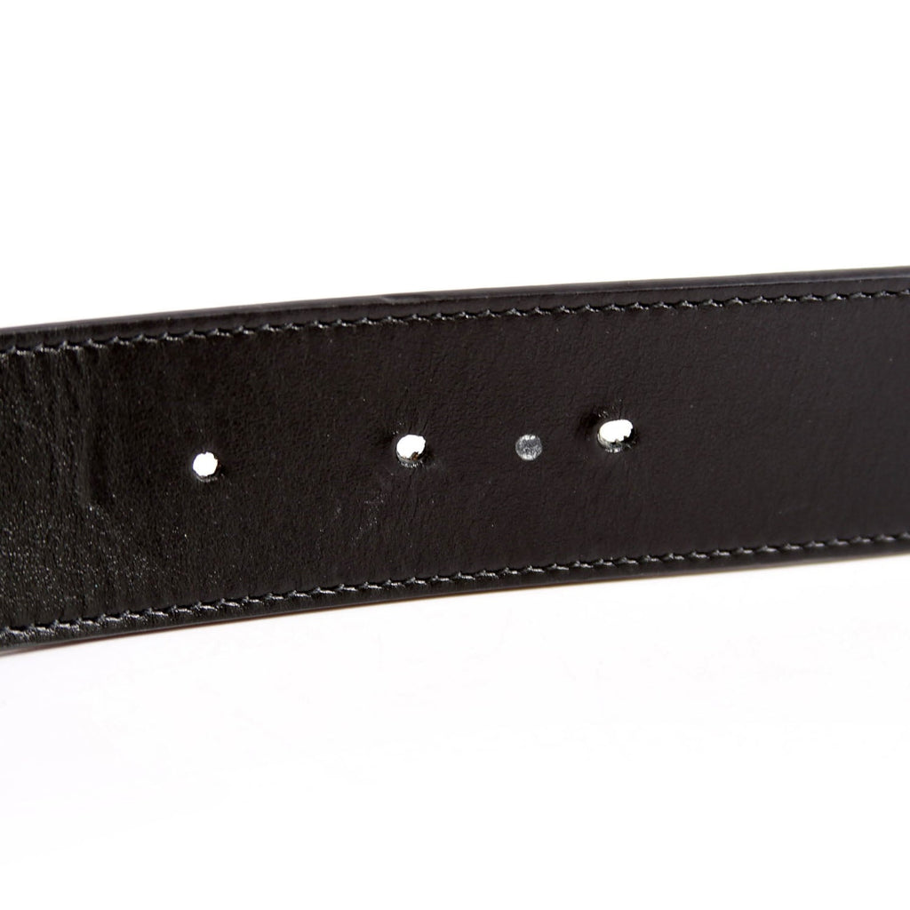 659416 GG Marmont Reversible Supreme/Leather Belt Size 100/40 Beige/Black