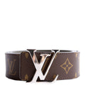 LV Initiales 40MM Reversible Leather/Monogram Belt Size 90/36 Black