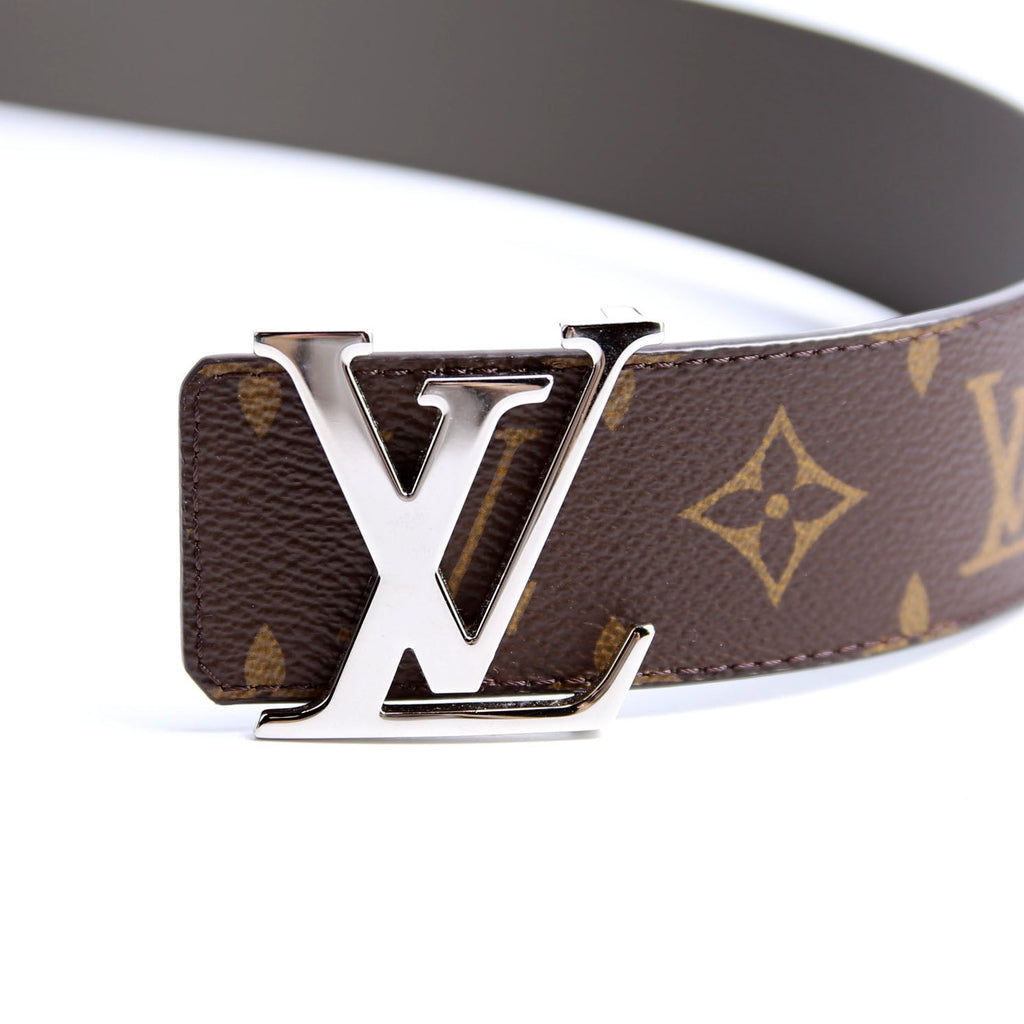LV Initiales 40MM Reversible Leather/Monogram Belt Size 90/36 Black