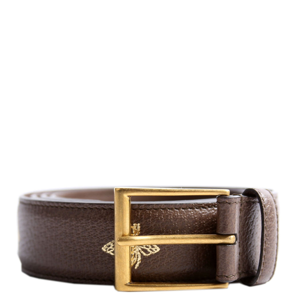Gucci 495125 Bee Star Belt Size 120/48 Brown/Gold