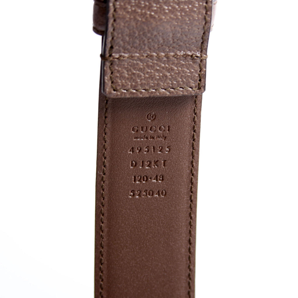 Gucci 495125 Bee Star Belt Size 120/48 Brown/Gold