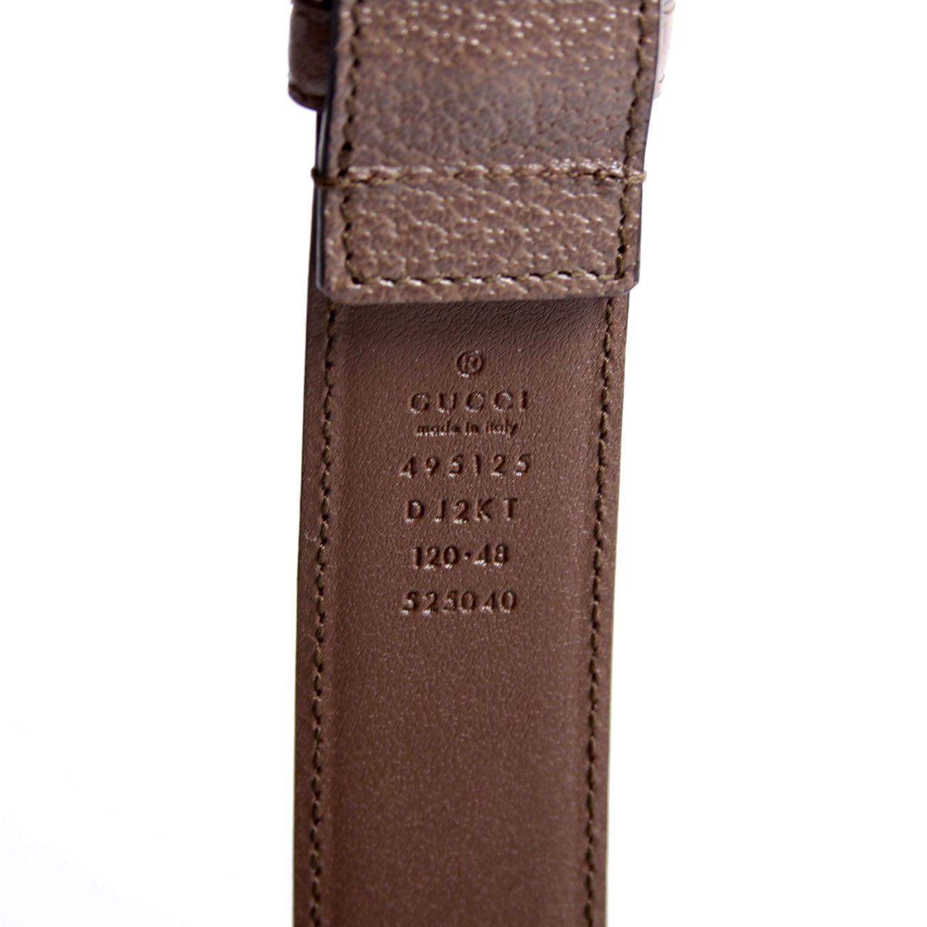 Gucci 495125 Bee Star Belt Size 120/48 Brown/Gold