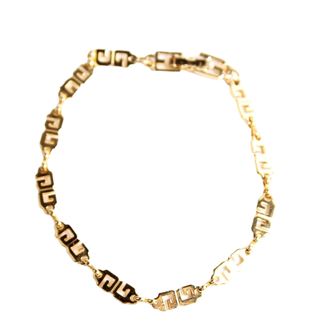 Logo Chain Link Bracelet Gold