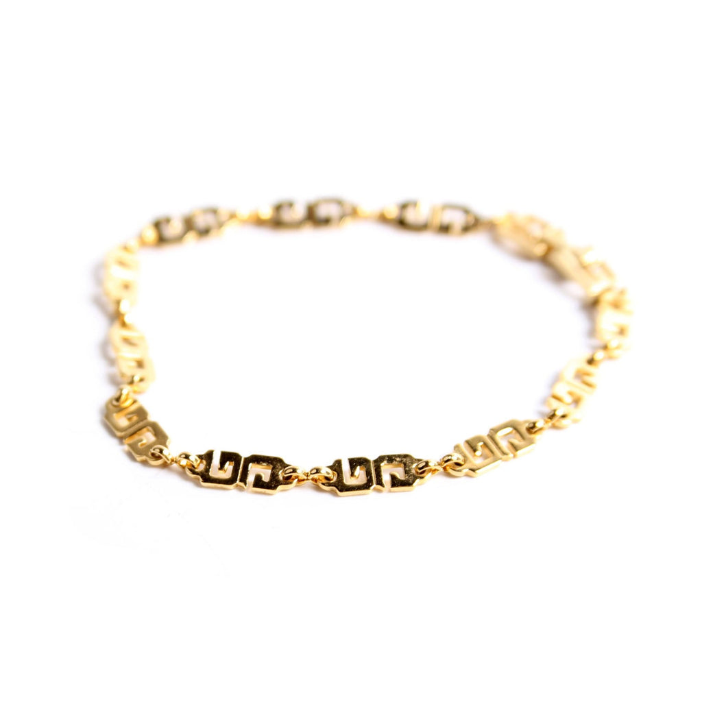 Logo Chain Link Bracelet Gold