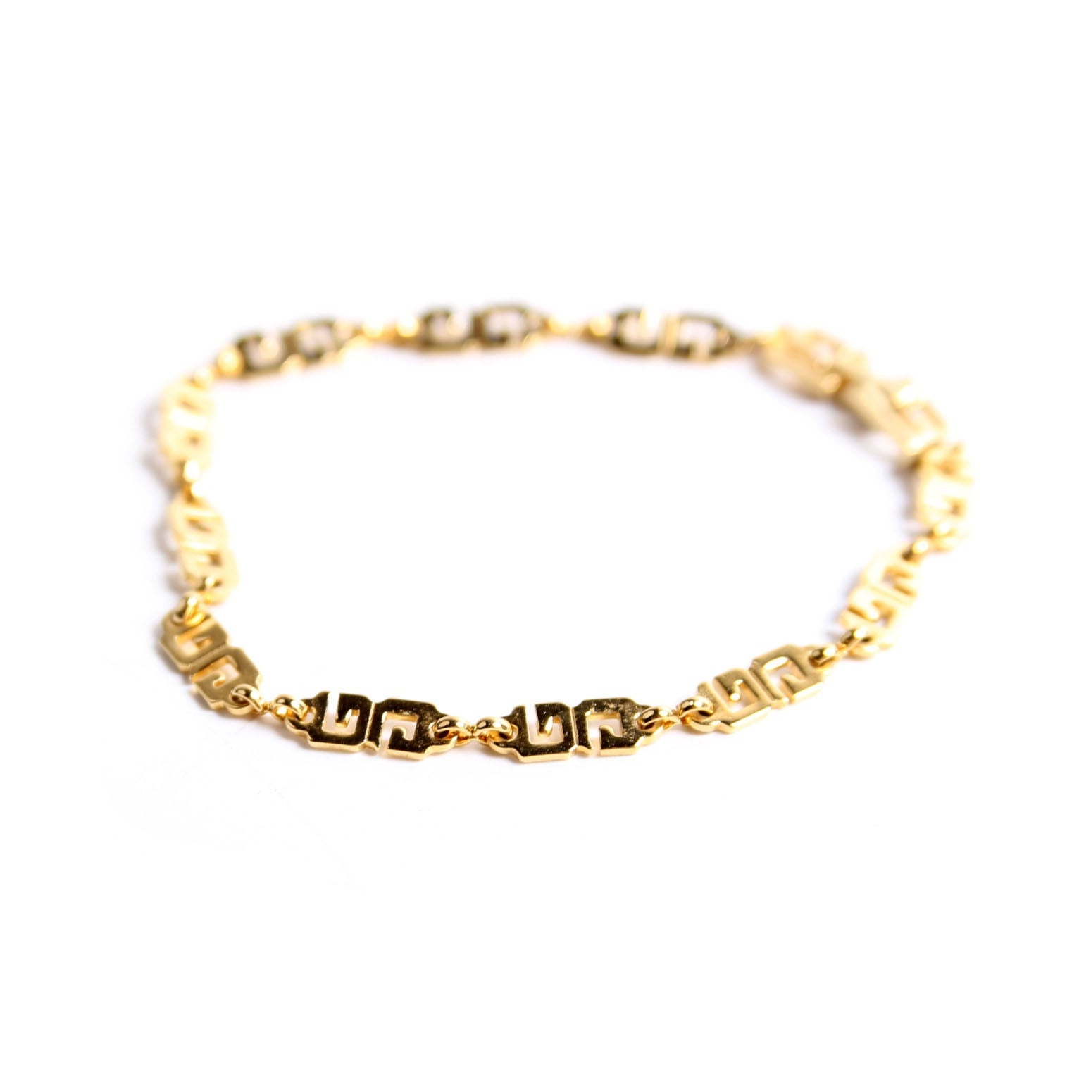 Logo Chain Link Bracelet Gold