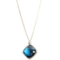 Cushion On Point Pendant Necklace 925/Topaz