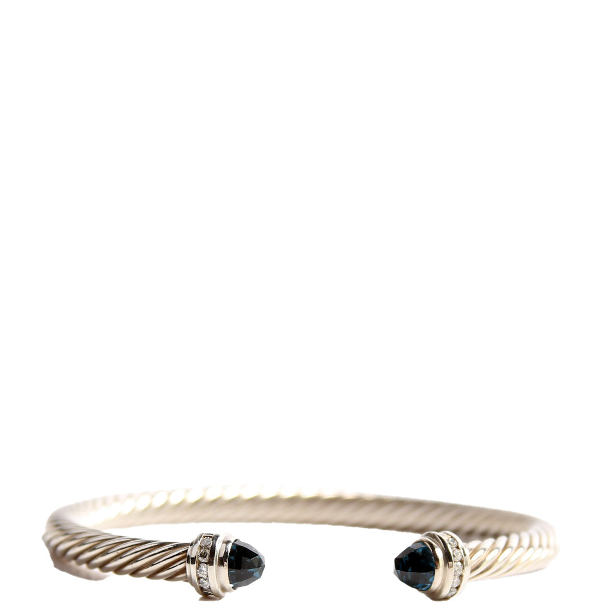 Classic Cable 5MM Bracelet 925/Pave/Topaz