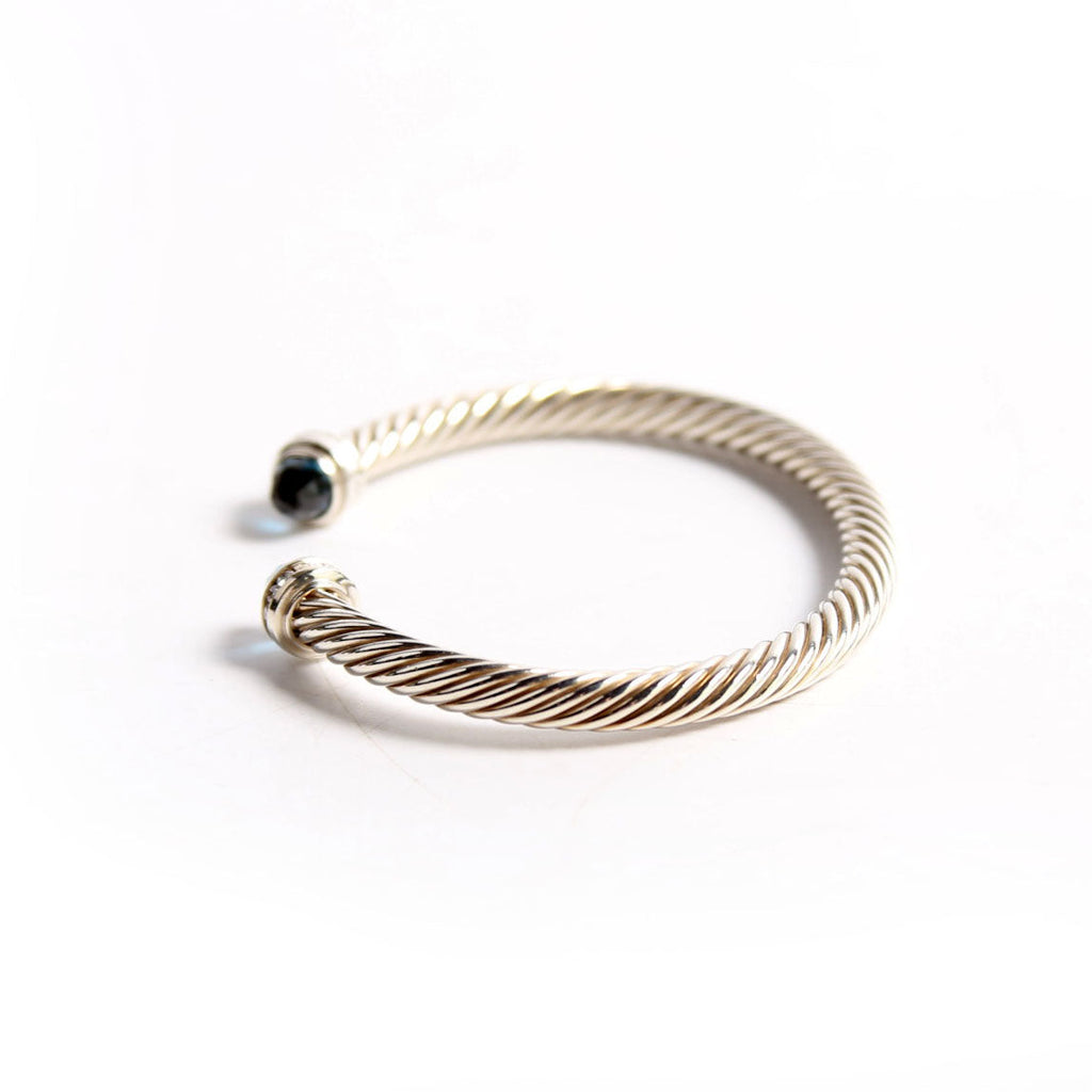 Classic Cable 5MM Bracelet 925/Pave/Topaz