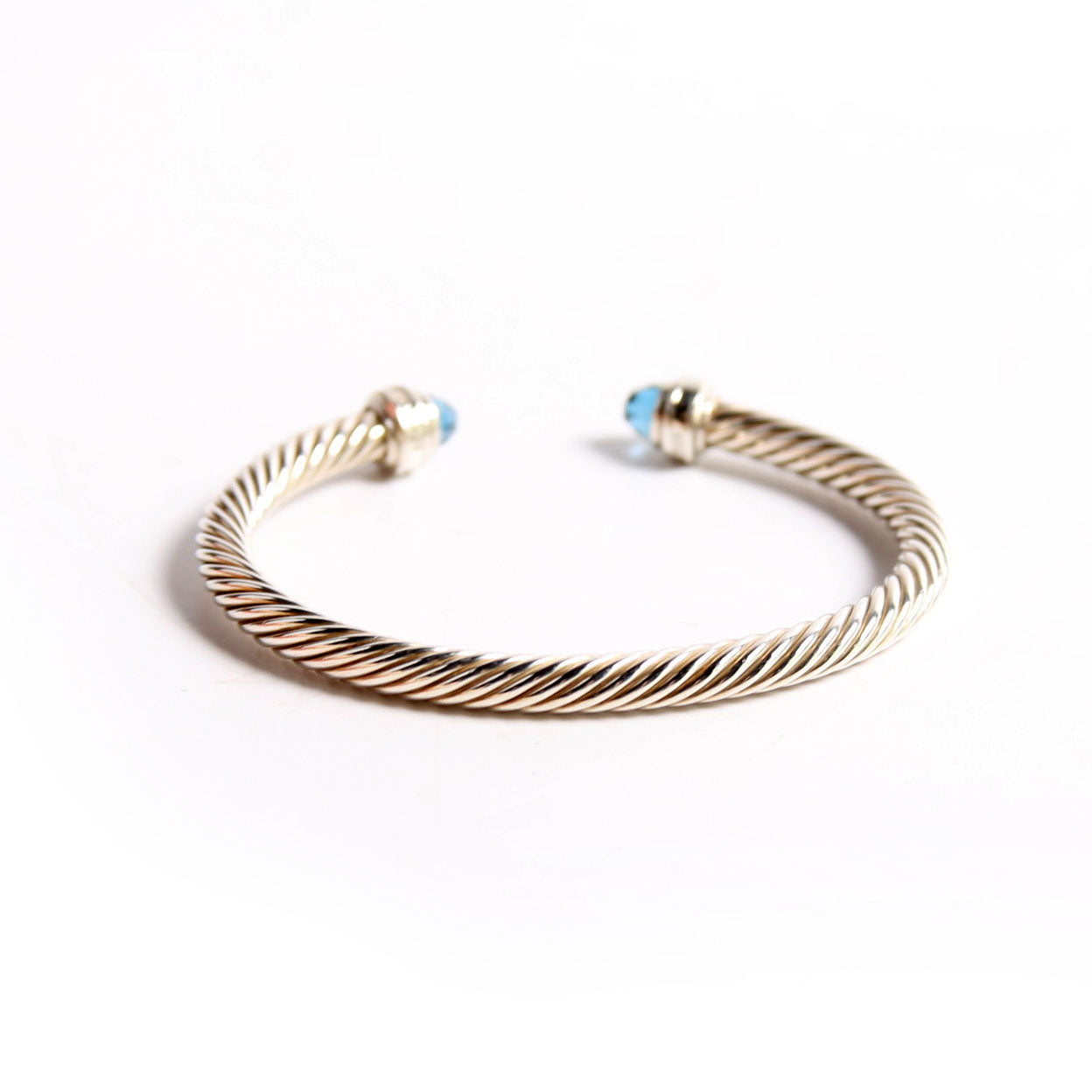 Classic Cable 5MM Bracelet 925/Pave/Topaz