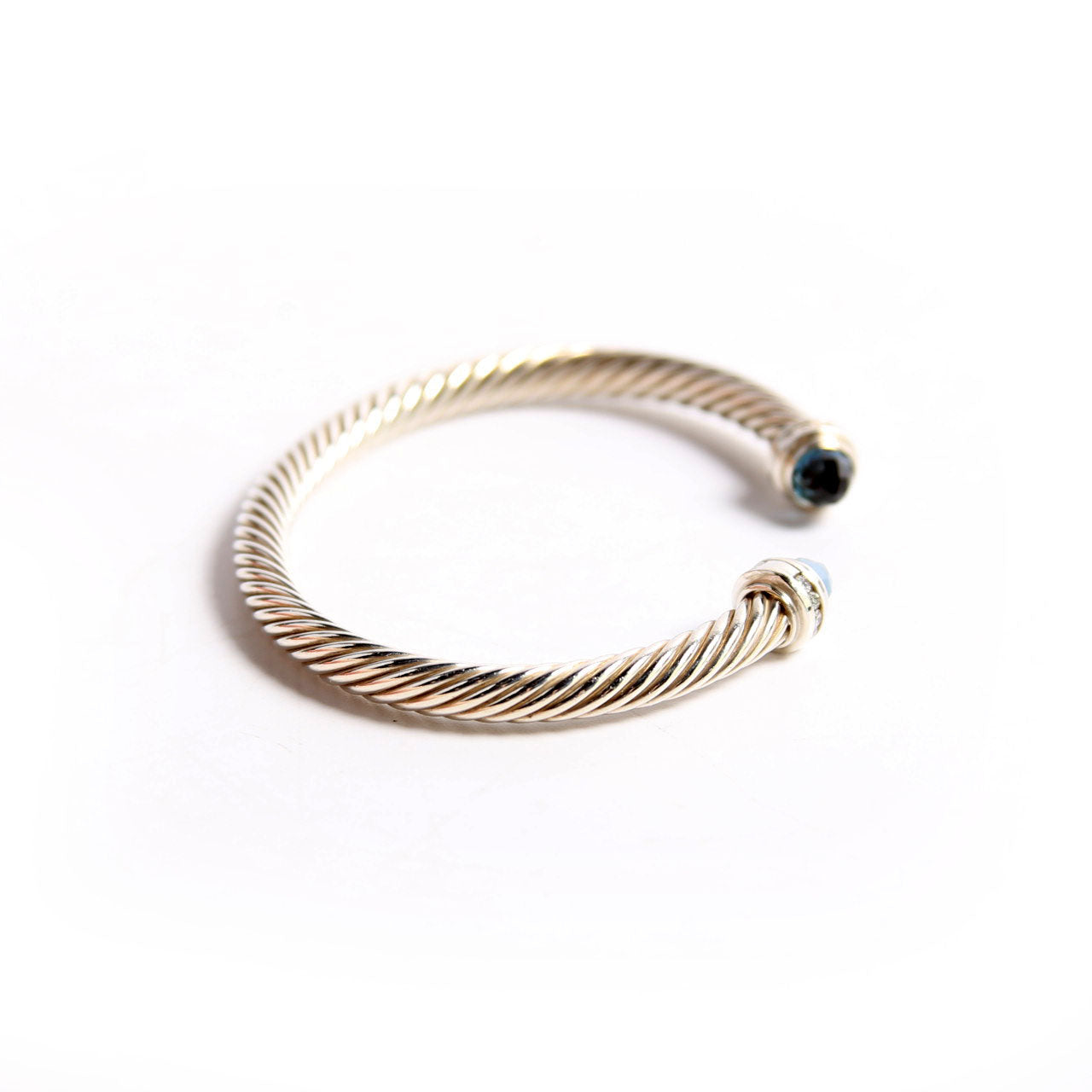Classic Cable 5MM Bracelet 925/Pave/Topaz