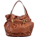 Gucci 203546 Leather Jockey Hobo Brown