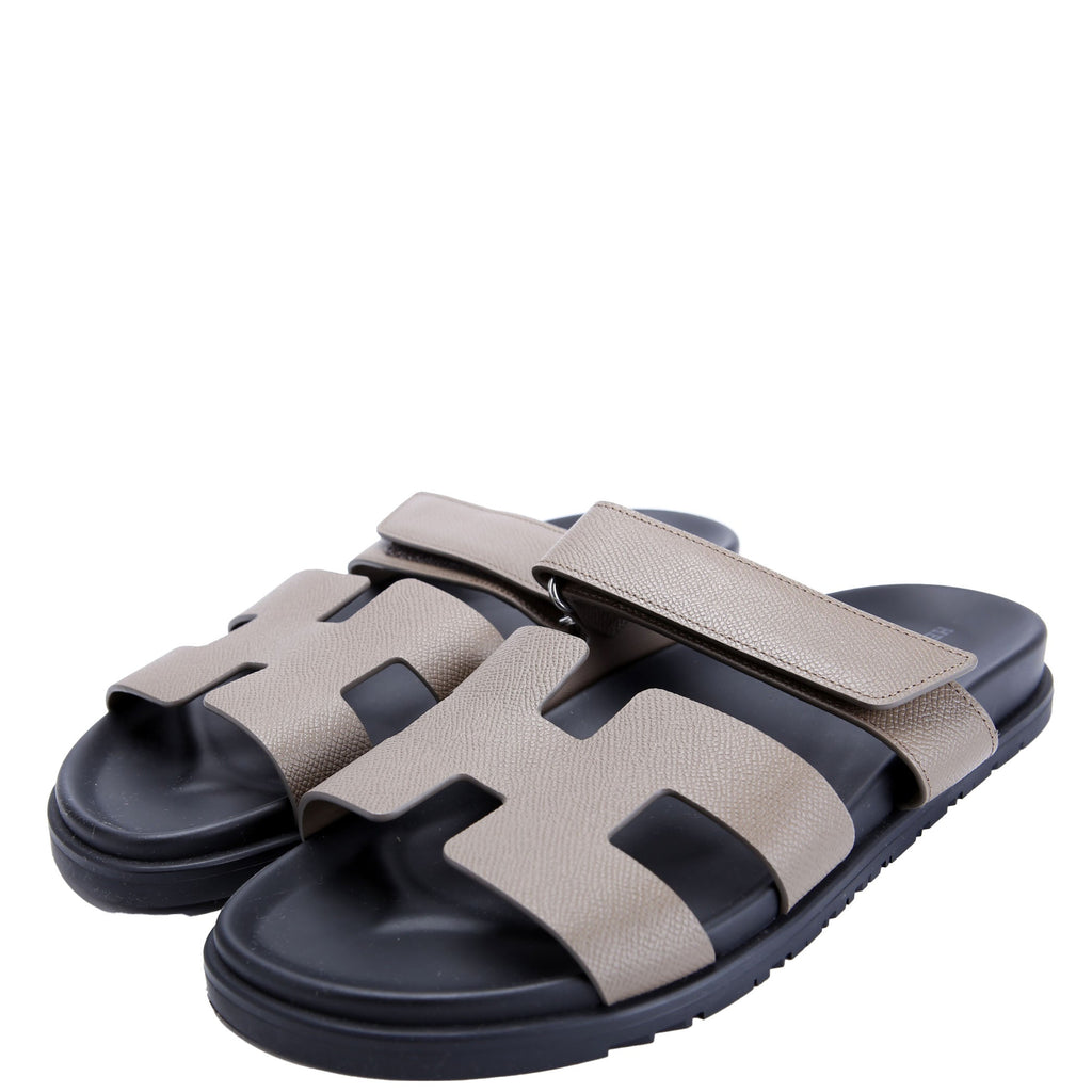 Chypre Leather Sandals Size 41 Taupe