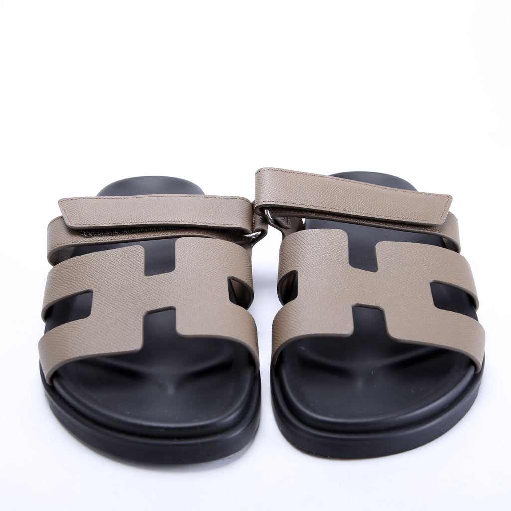 Chypre Leather Sandals Size 41 Taupe