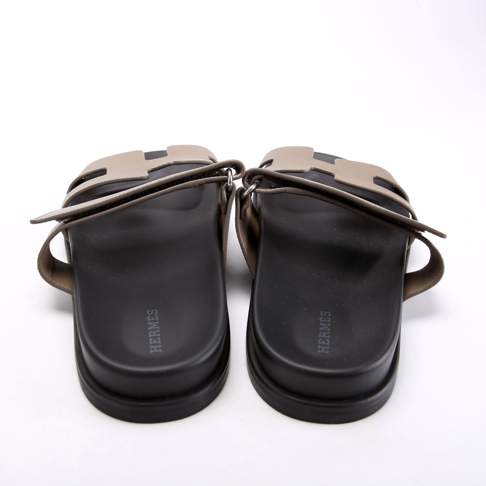 Chypre Leather Sandals Size 41 Taupe
