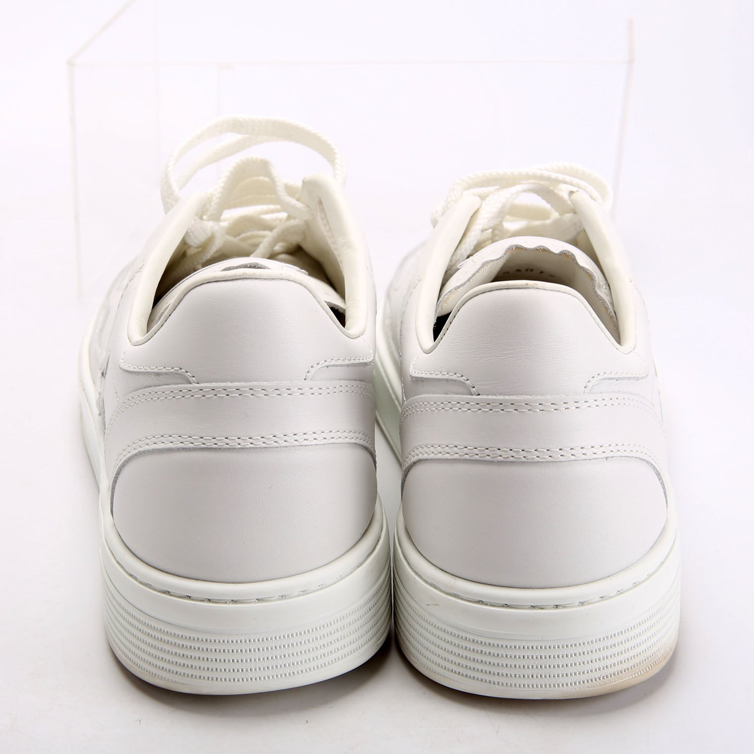 CC Logo Calfskin Sneakers Size 41 White