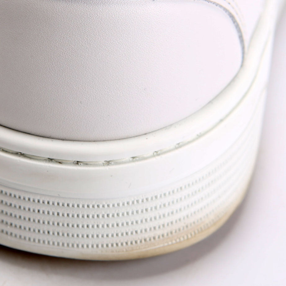 CC Logo Calfskin Sneakers Size 41 White