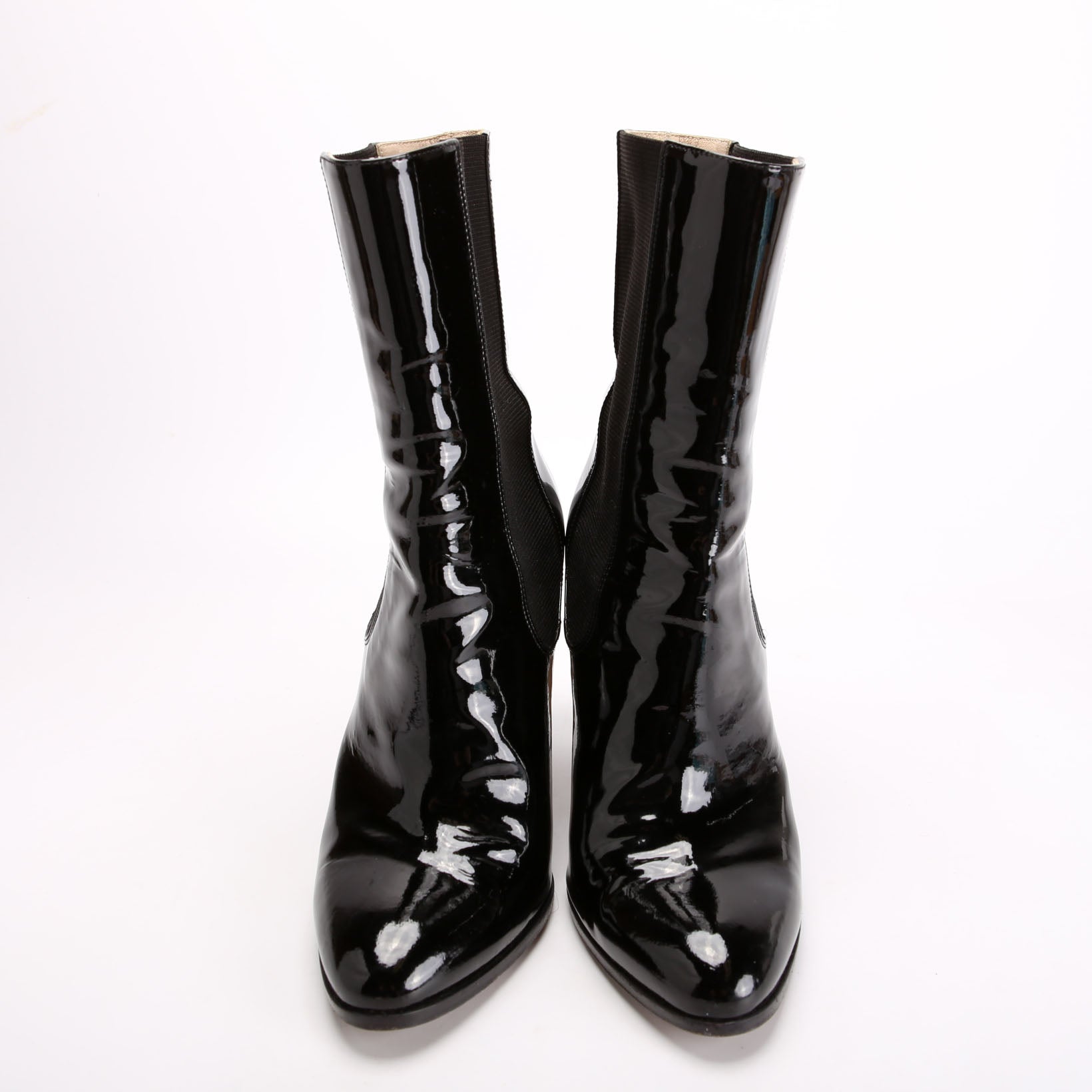 CC Patent Ankle Boots Size 38 Black