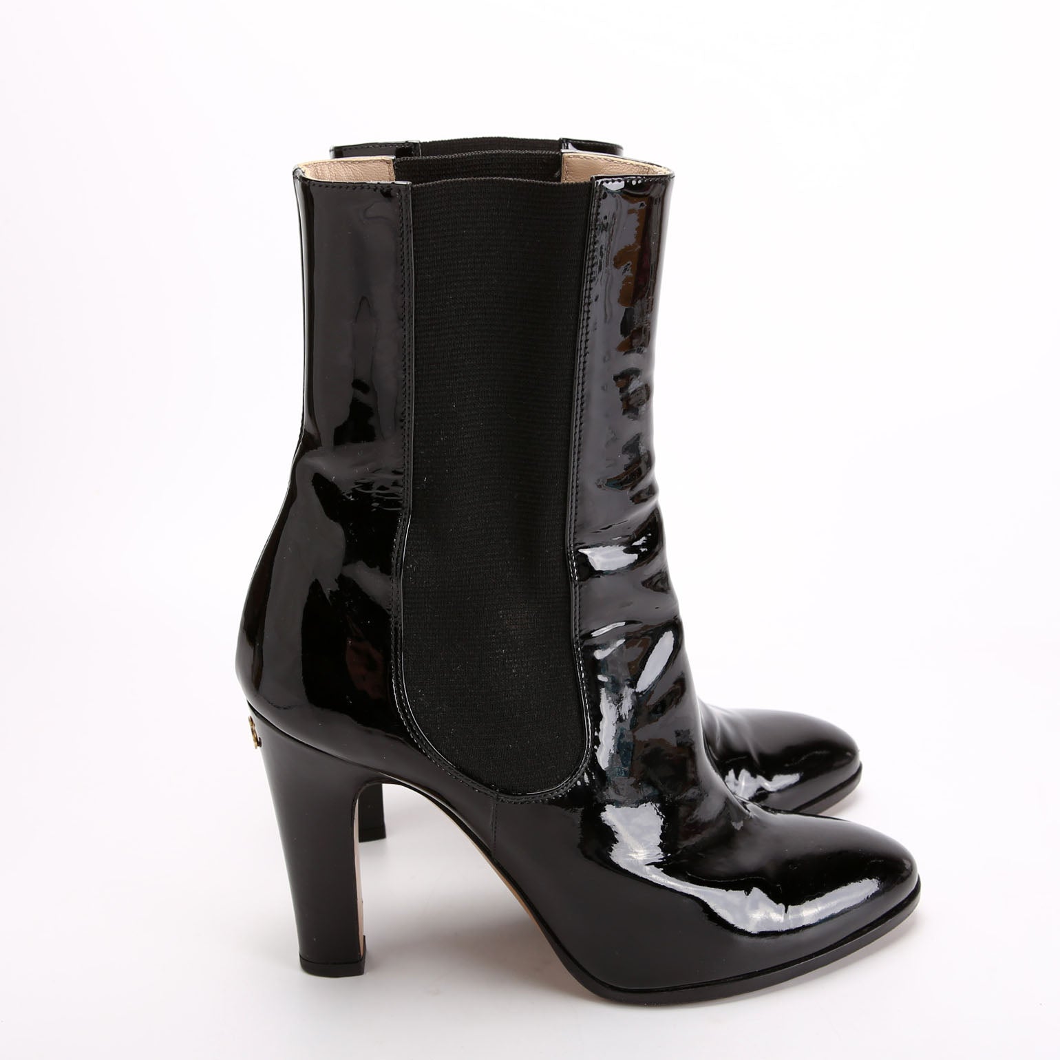 CC Patent Ankle Boots Size 38 Black