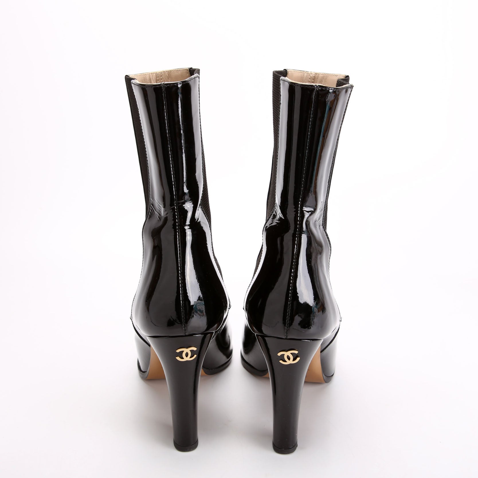CC Patent Ankle Boots Size 38 Black