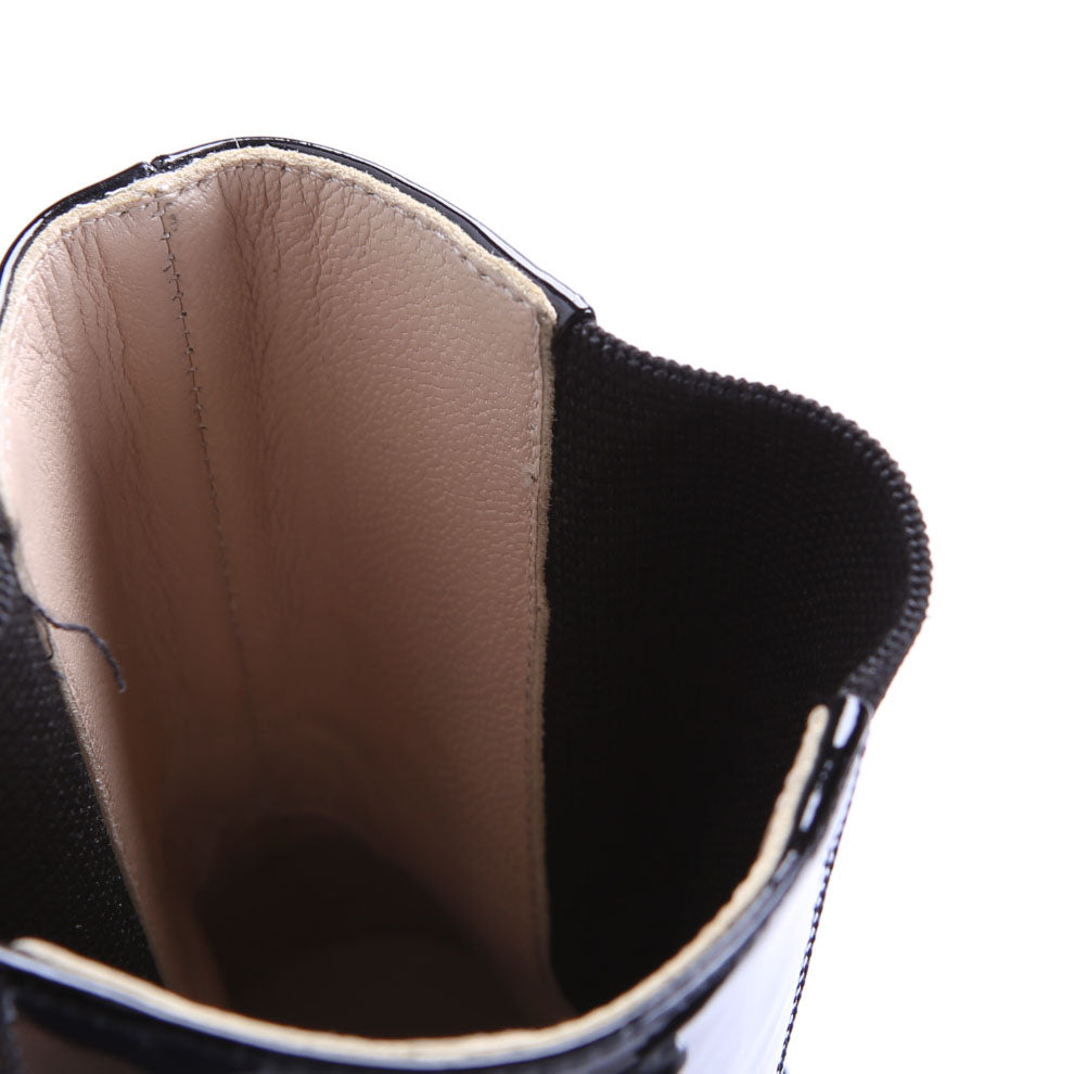 CC Patent Ankle Boots Size 38 Black