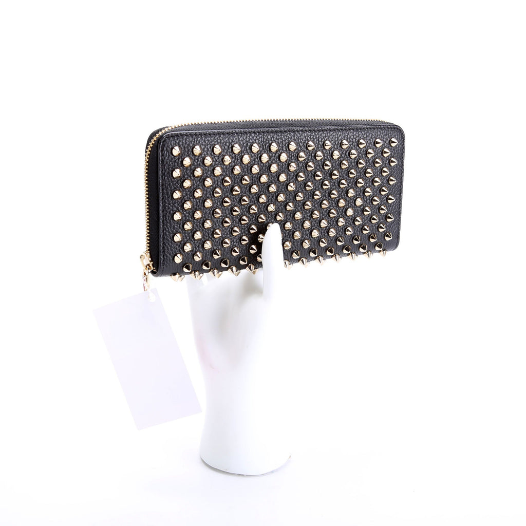 Panettone Spike Zip Around Wallet Black