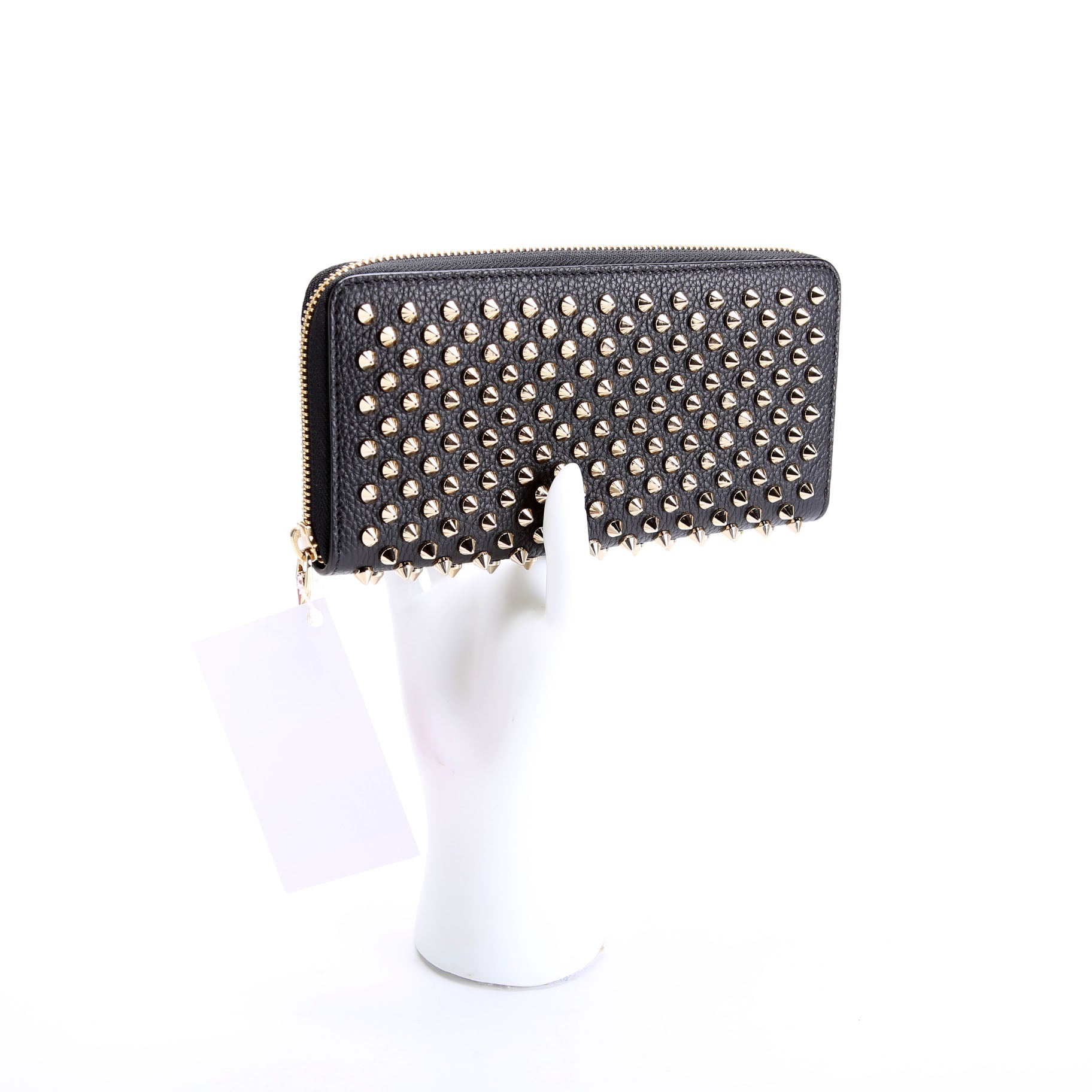 Panettone Spike Zip Around Wallet Black