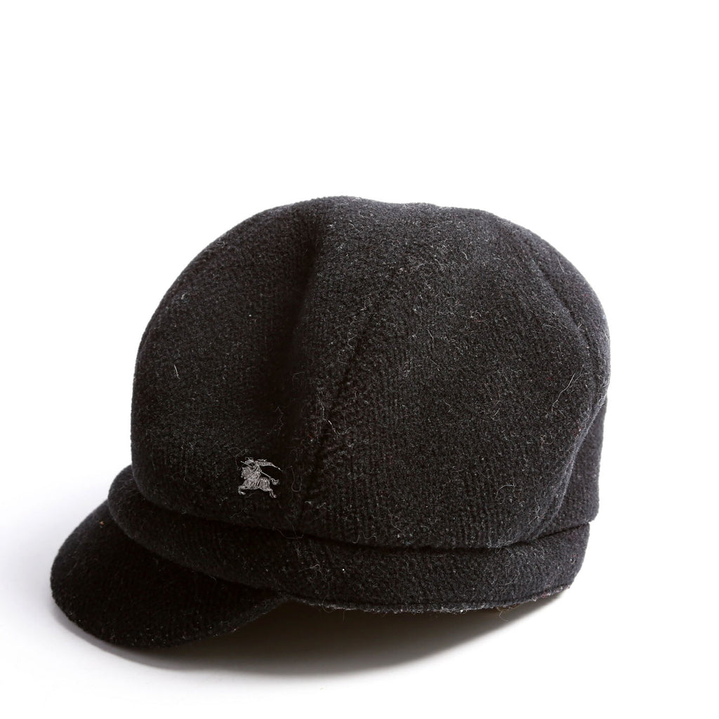 Newsboy Wool Hat Size Medium Black