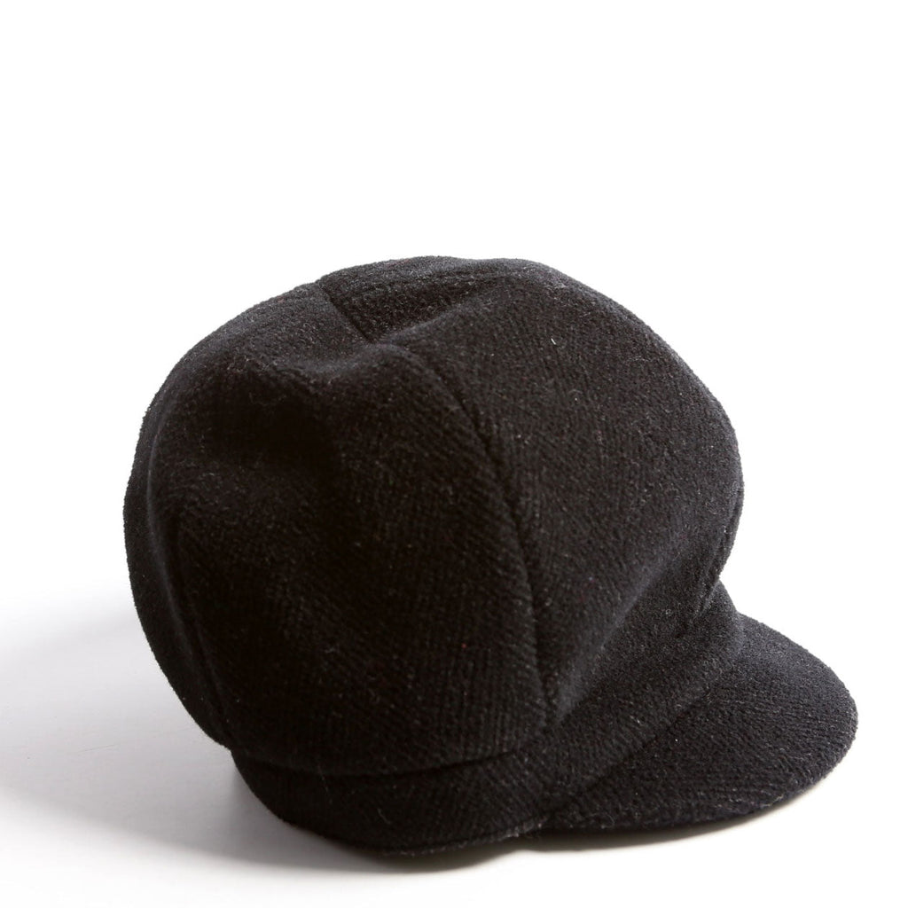 Newsboy Wool Hat Size Medium Black