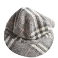 Check Newsboy Wool Hat Size M Grey