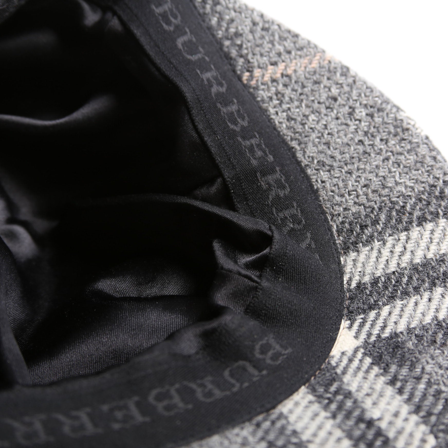 Check Newsboy Wool Hat Size M Grey