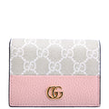 658610 GG Supreme Marmont Card Case Biege/Pink