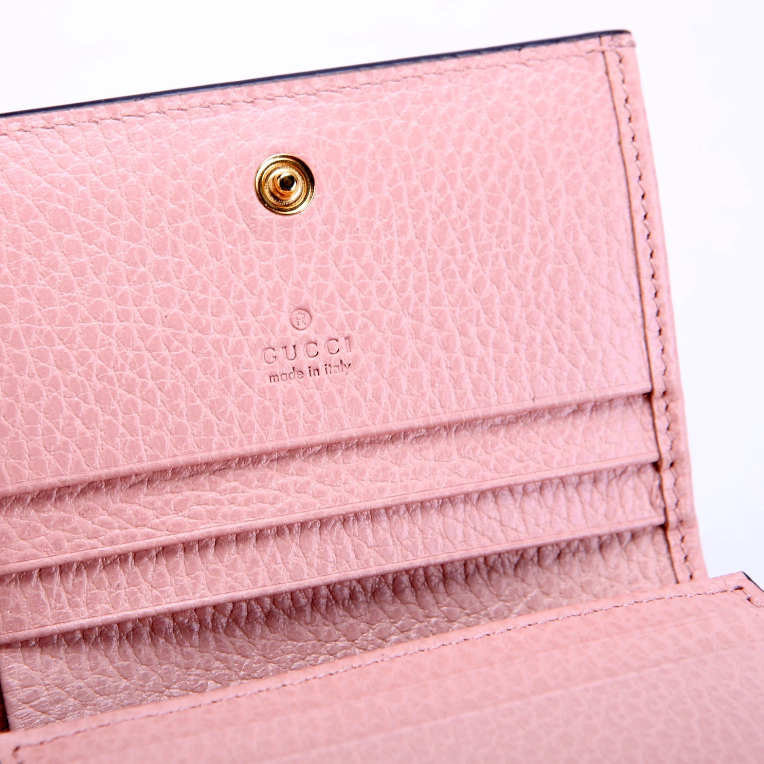 658610 GG Supreme Marmont Card Case Biege/Pink