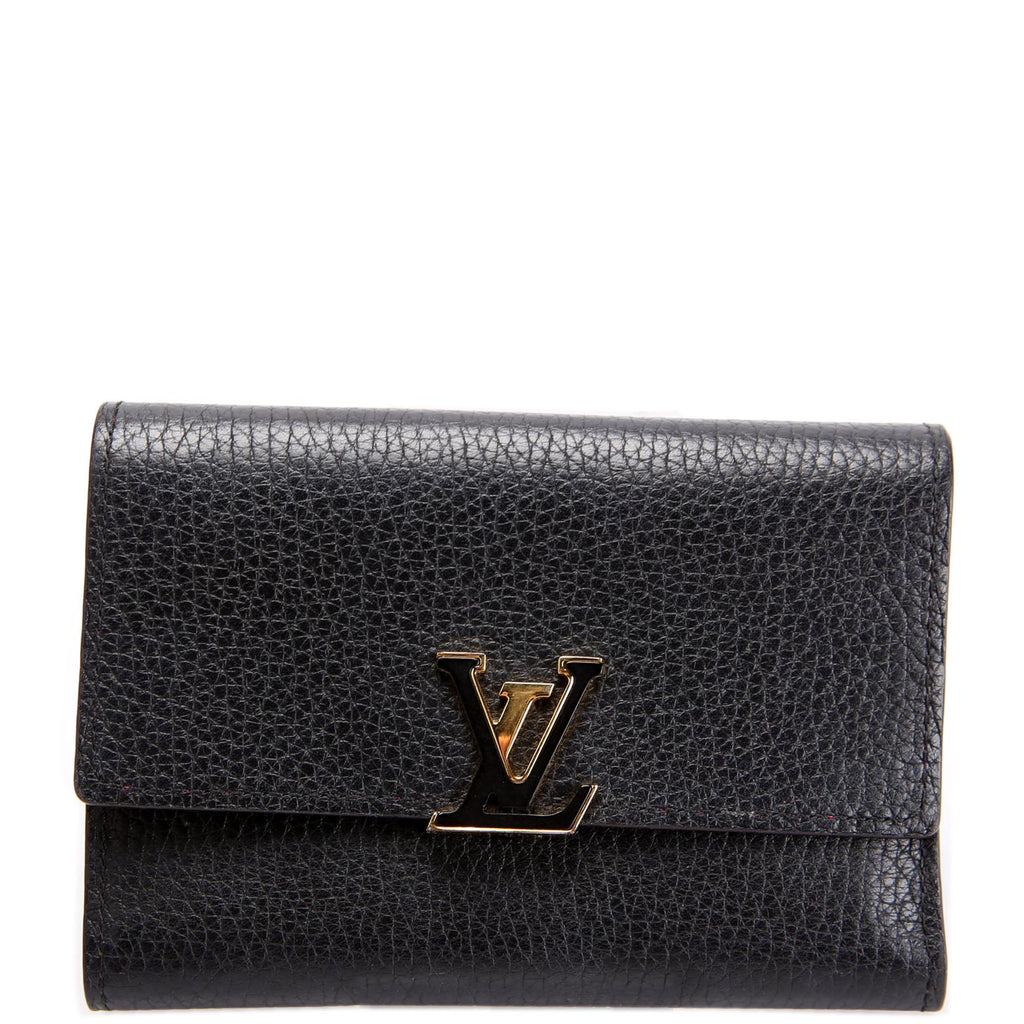 Capucines Wallet Compact Black/Pink