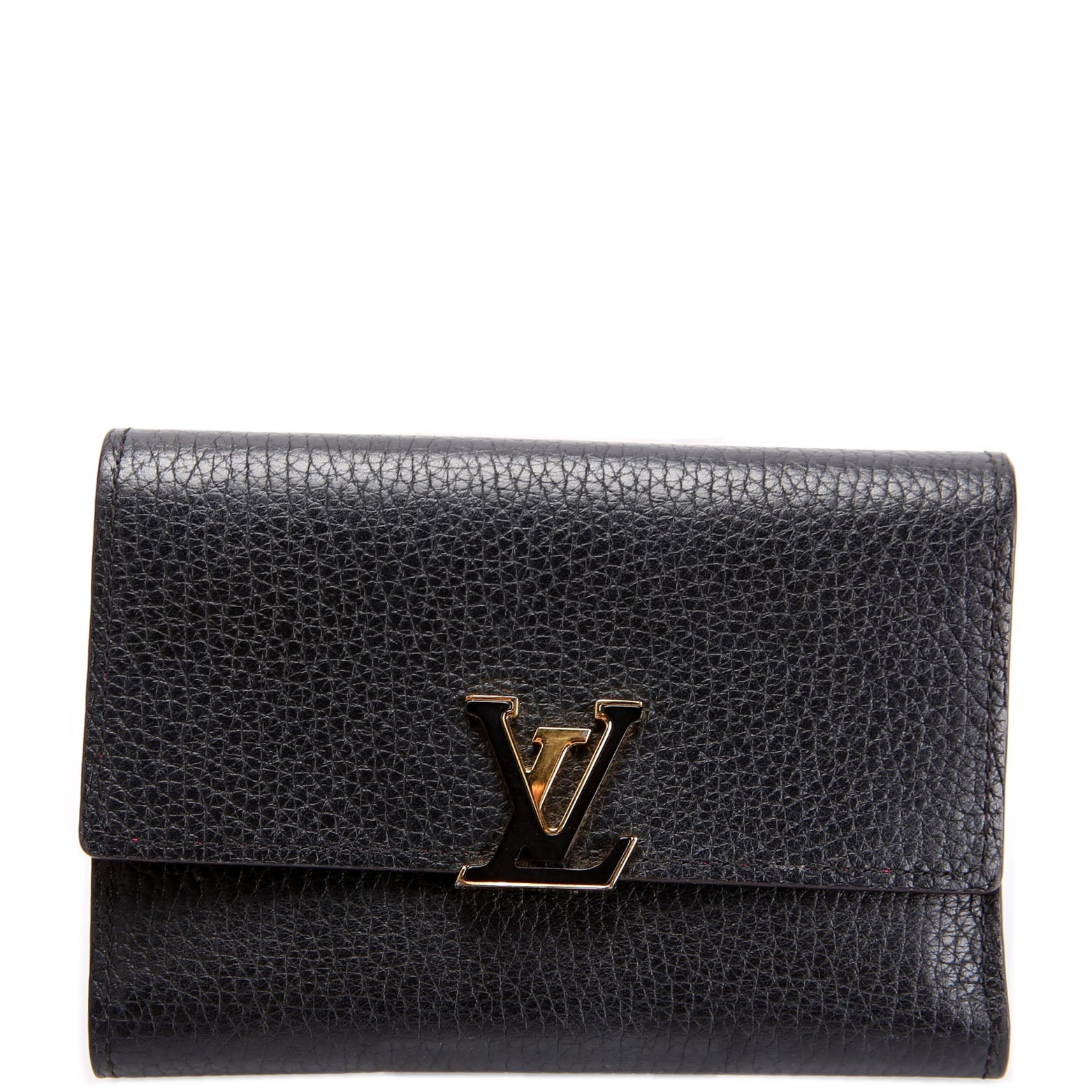 Capucines Wallet Compact Black/Pink