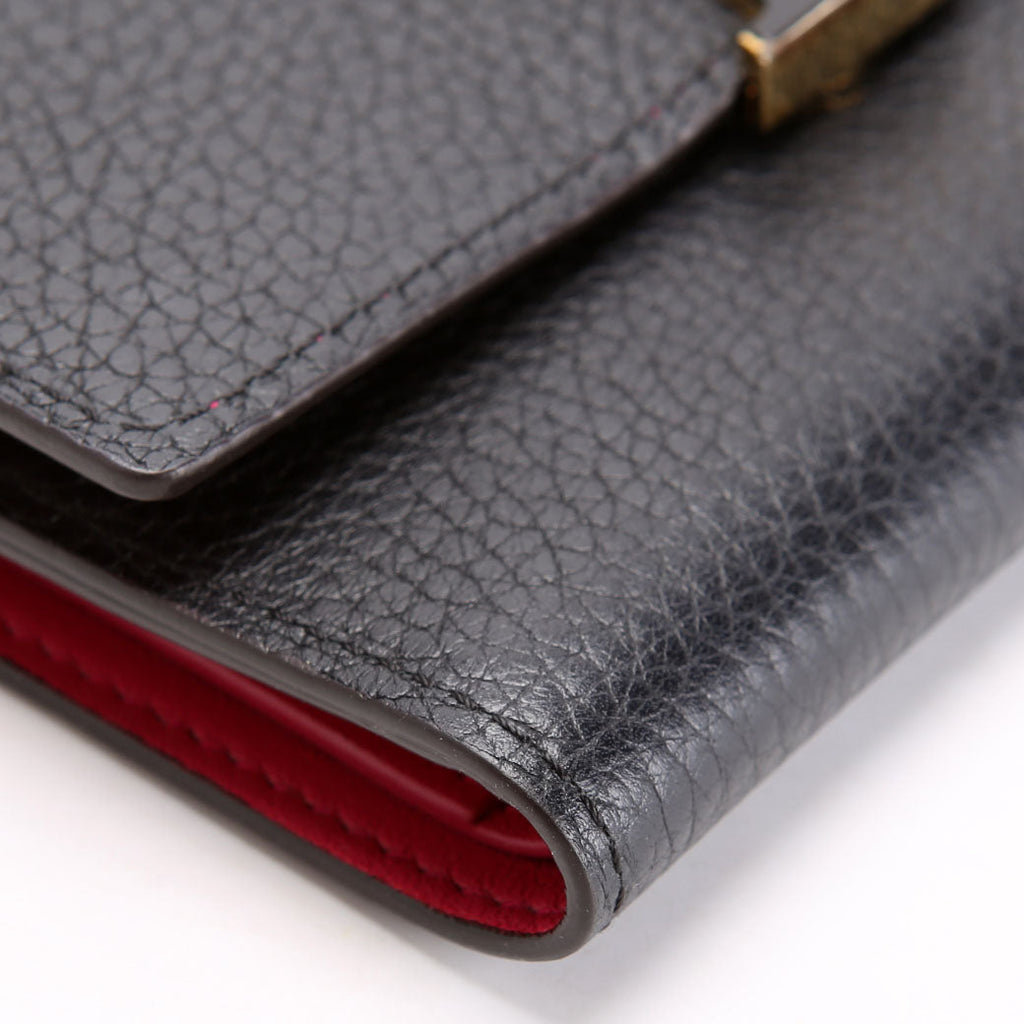 Capucines Wallet Compact Black/Pink