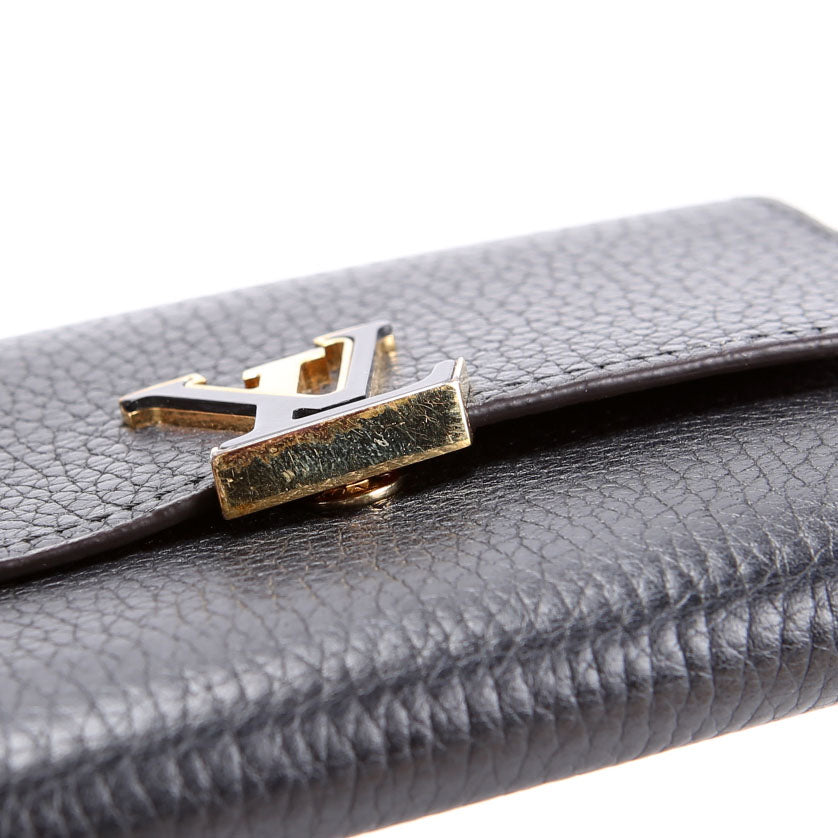 Capucines Wallet Compact Black/Pink