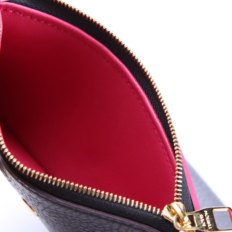 Capucines Wallet Compact Black/Pink