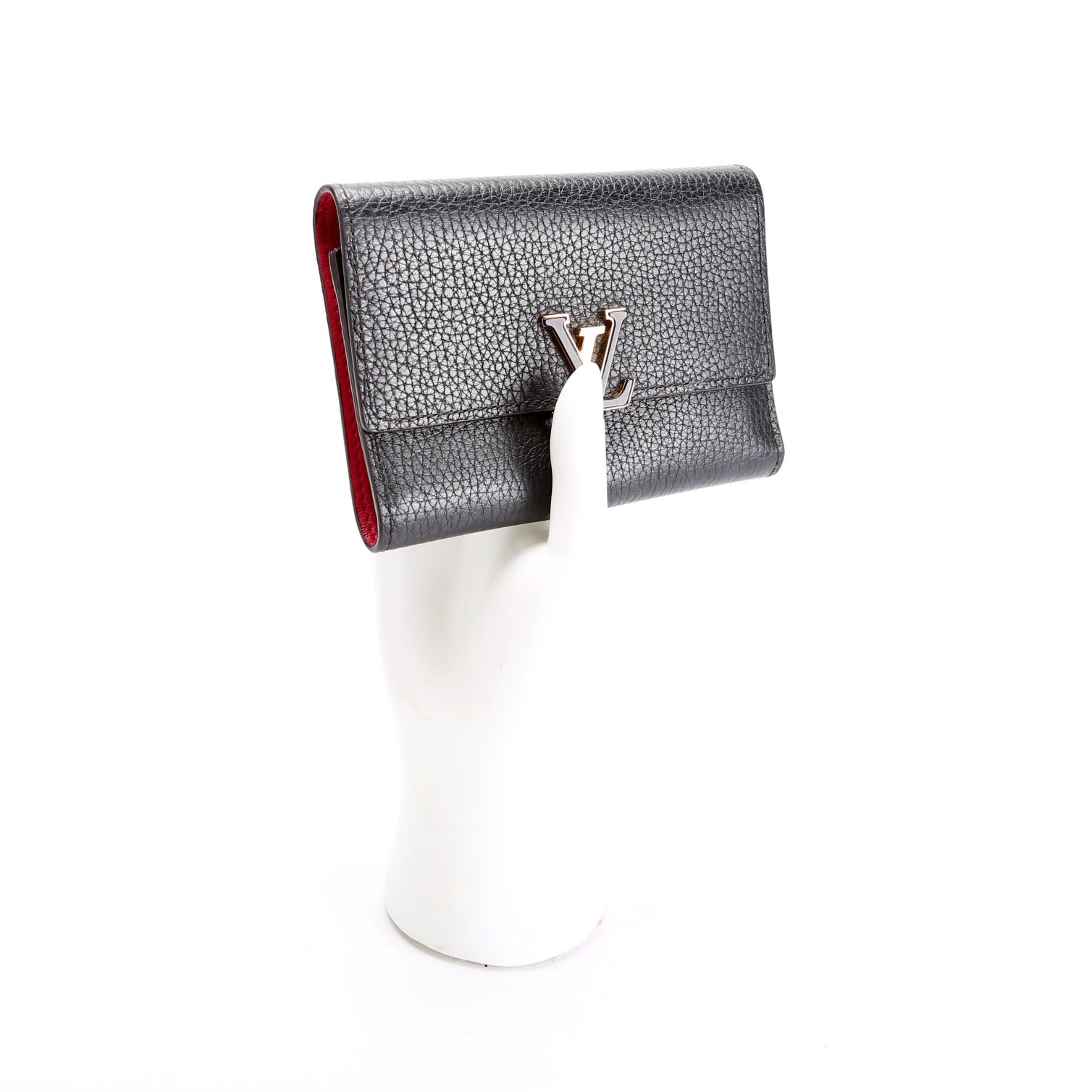 Capucines Wallet Compact Black/Pink